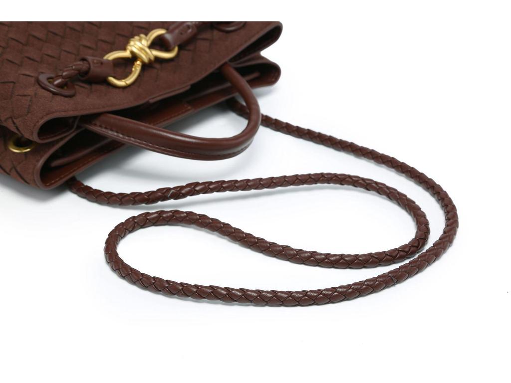 2024 Autumn/Winter Frosted Woven Crossbody Tote with Metal Butterfly Buckle for Women