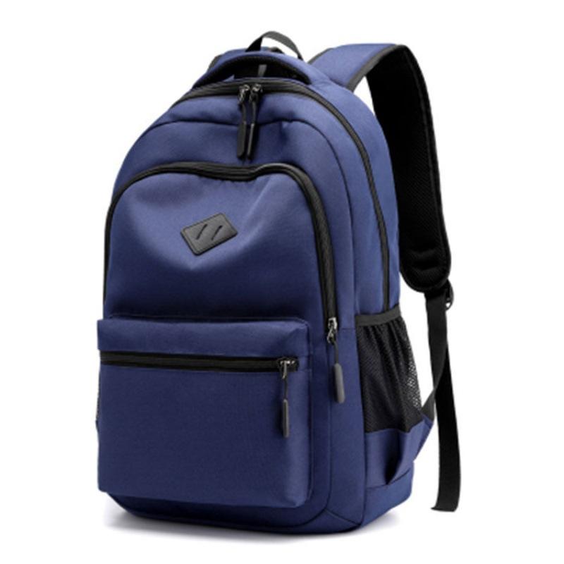 

Male and female Korean version casual backpack business computer backpack large capacity junior high school student schoolbag travel bag Ordinary темно-синий