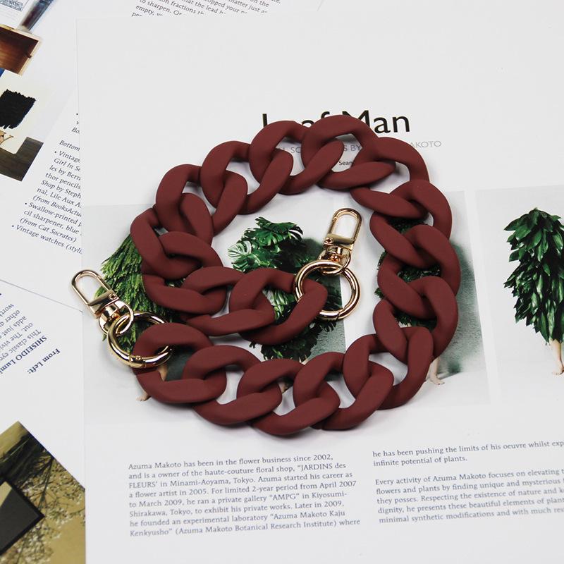 

Акриловая цепочка для сумки: Конфетные цвета, покрытие резиновой краской, 28 вариантов цвета, акриловая отделка ручной работы