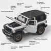 Wrangler Robin Hood SUV 1/18 en alliage moulé sous pression, modèle réduit de voiture, suspension à quatre roues, portière ouvrable, jouets, modèles de véhicules, cadeaux à collectionner