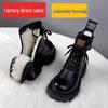 2025 Women's Genuine Leather Thick-Soled Martin Boots - New Fashion Fleece-Lined Warm Ankle Snow Boots