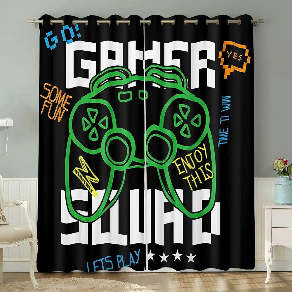 Dreamy Game Gamepad Controller Switch Drapes Blinds Suitable for Family Room Kids Bedchamber Bathroom Kicthen Door Home Decoration