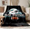 Miami dolphins Morbido e confortevole Flanella Adatto per divani soggiorni campeggio all'aperto viaggi e fa anche un ottimo regalo di anniversario