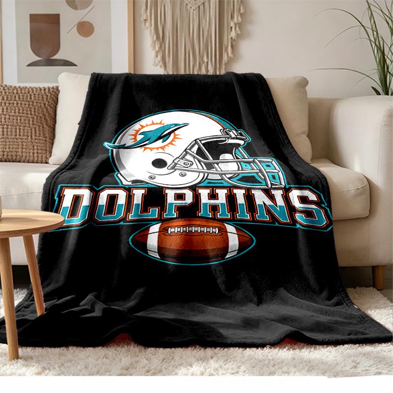 Miami dolphins Morbido e confortevole Flanella Adatto per divani soggiorni campeggio all'aperto viaggi e fa anche un ottimo regalo di anniversario