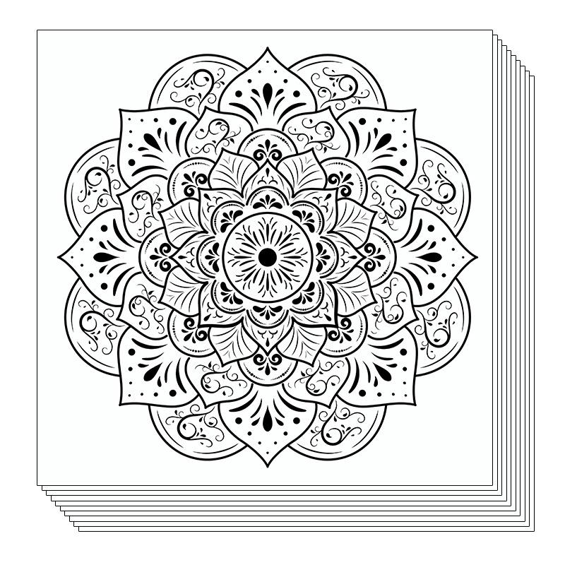 Libro da colorare per adulti Datura: Arteterapia per Alleviare lo Stress - Edizione a Foglie Sciolte