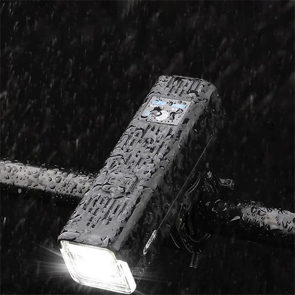 Smart Mountain Bike Front Light with Integrated Horn German Standard Waterproof Durable USB Rechargeable Mount Included