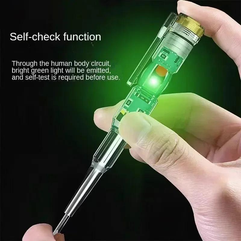 AC24-250V DC12-24V Intelligente Spannung Tester Stift Elektrische Schraubendreher Test Bleistift Induktion Power Detektor Schaltung Anzeige