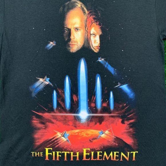 Пятый элемент Винтажный стиль Кинофутболки Унисекс Футболка Размеры S-4XL NN767 Унисекс Футболка S