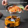 Portable Windproof Stainless Steel Alcohol Stove - Thickened Push-Pull Design for Commercial Use