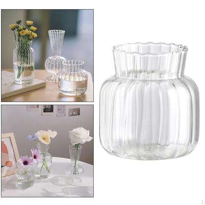 Vase, Clear Floral Container for Fresh Cut Dried Flowers, Centerpiece Flower Arrangement Wedding