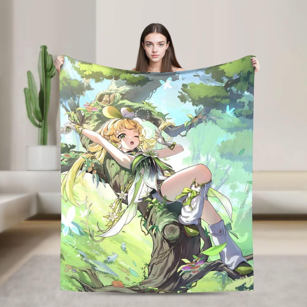 Wuthering Waves WuWa Cartethyia Fashion Blanket Game Anime Flannel Awesome Warm Throw Fashion Blankets for Bedroom Winter Couch