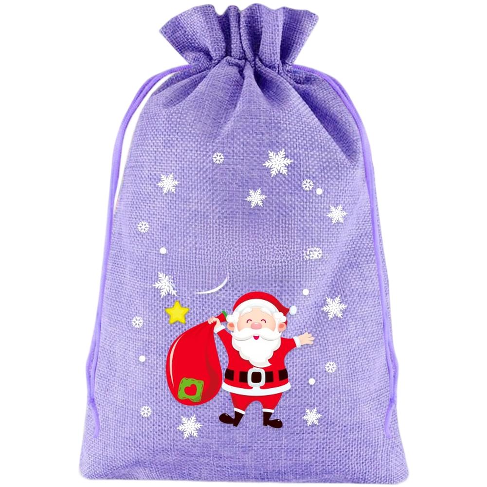 For Kids For Parties Holiday Present Bags Christmas Drawstring Bags Festive Gifting 20*30cm Assorted Colors Present Bags Xmas