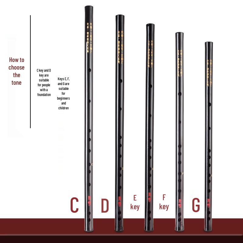 Querflöte aus Bambus, CDEFG-Tasten, Klassischer Stil für Schüler und Anfänger