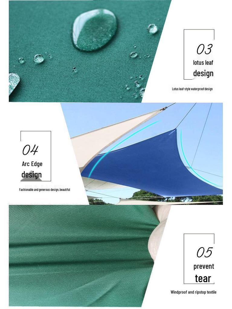 Thickened Polyester Oxford Shade Sail: Waterproof UV Protection Canopy for Courtyards & Pools