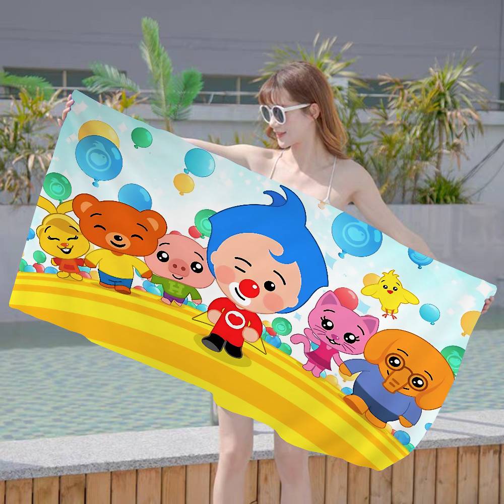 P-Plims Cartoon P-Plim Bath Towel Microfiber Soft Water Absorbing Breathable For Girl Kids Decorative Cartoon Beach Towel
