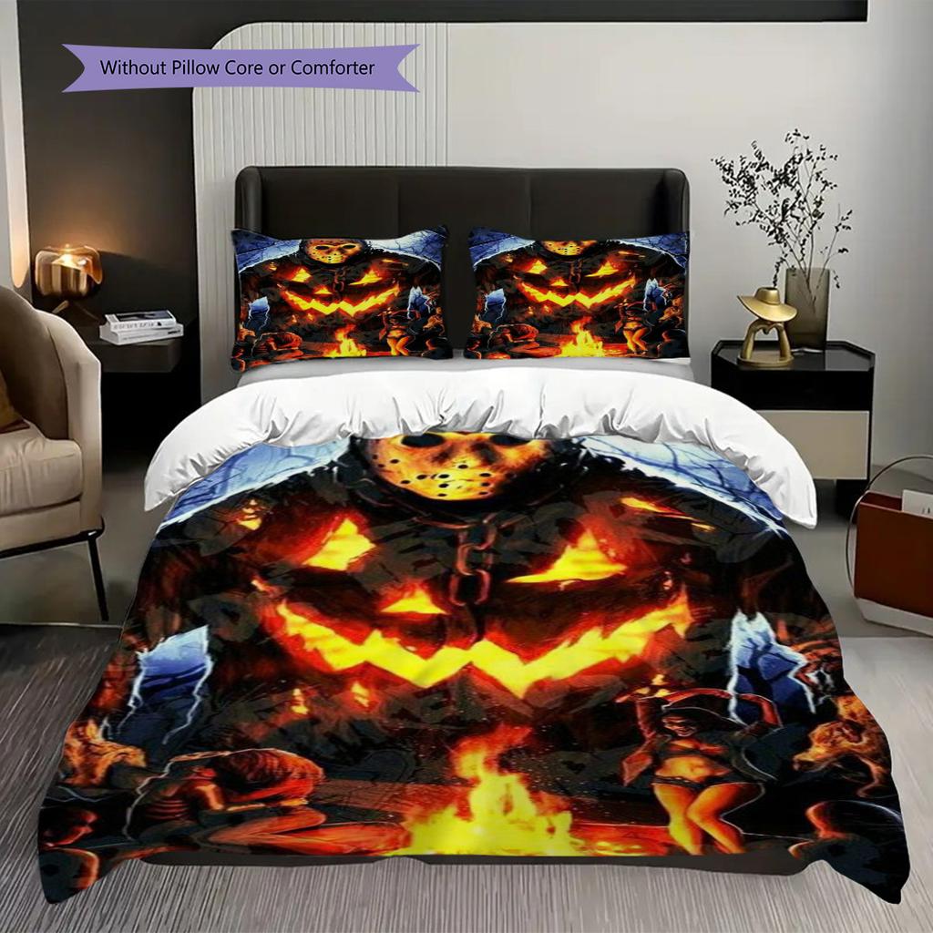 Green Monster Set Threepiece Set 1 Duvet Cover 2 Pillowcase Without Core Christmas Birthday Gift Soft And Comfortable Bedding Set Bedding