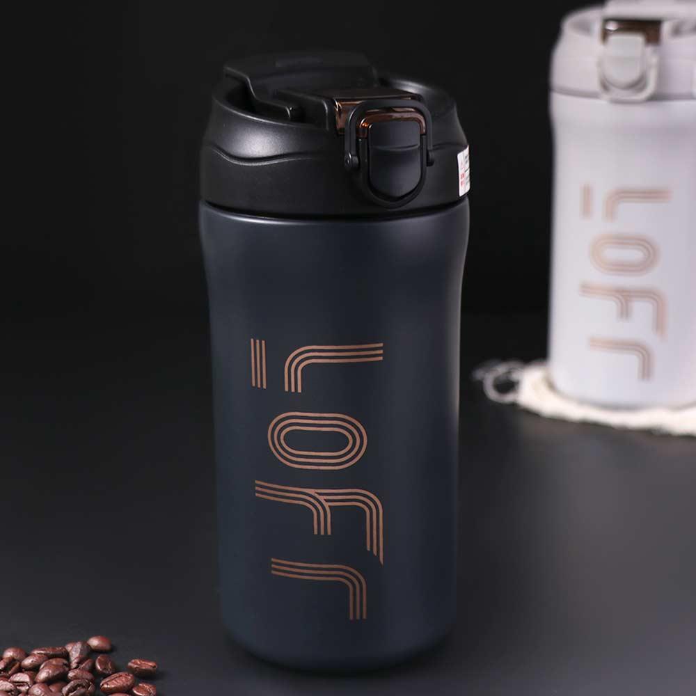 Insulated Cup Stainless Steel Coffee Thermal Mug Creative 600ML Bouncing Coffee Cup Simple Large Capacity Water Bottle Home