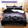 Action role-playing  Pattern Bedding Quilt Set Quilt Cover Pillowcase Home Decoration Birthday Gift (1 * duvet cover + 2 * pillowcase, without core)