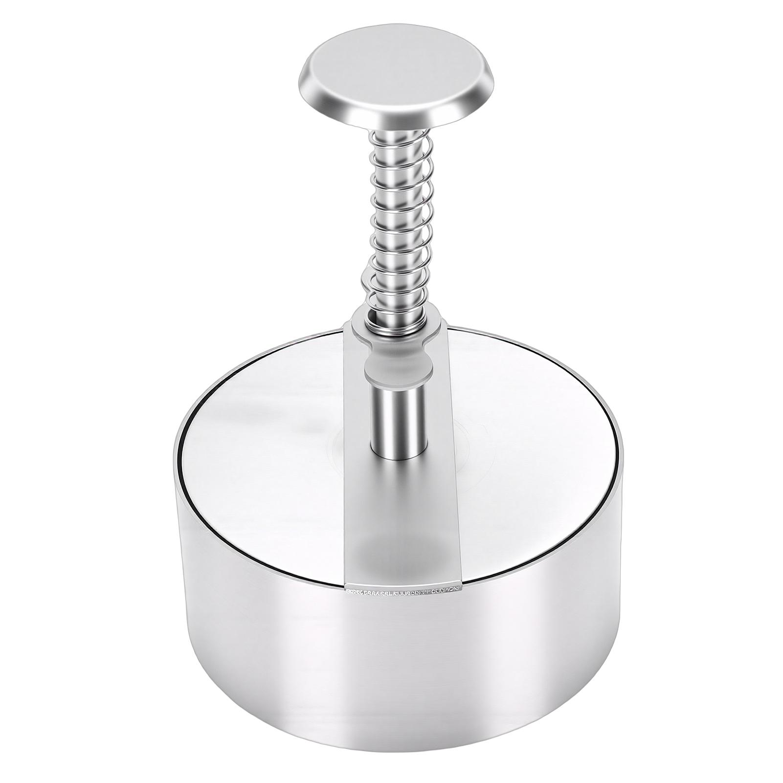 

Пресс для котлет для гамбургеров 304 Нержавеющая сталь Ручной пресс для бургеров Форма для изготовления котлет для говядины Овощей BBQ 10,15 см 4 дюйма 4 Inch