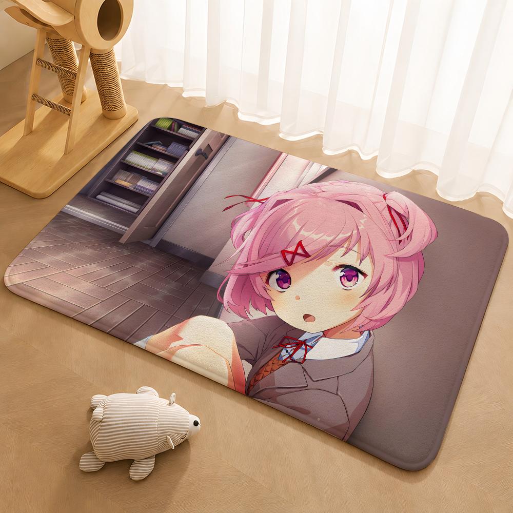 Doki D-Doki Literatuare Club Game Floor Mat Floor Mat Soft Flannel Non-Slip Door Rug for Living Room