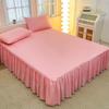 Stylish Floral Bed Cover Skirt - Soft And Breathable Mattress Protector With Anti-Slip Design For Queen Size Bed