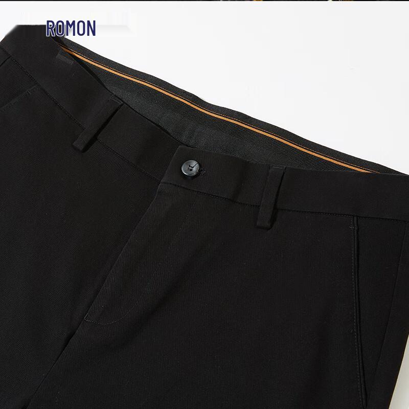ROMON Men's Autumn/Winter Cotton Blend Straight-Leg Casual Pants