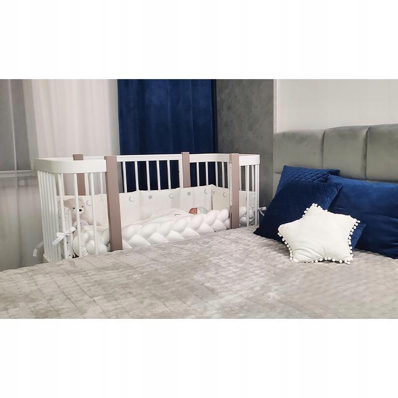 Babymouse Kotto Elin Wooden Baby Cot 120x60 Cm 2-in-1 Function