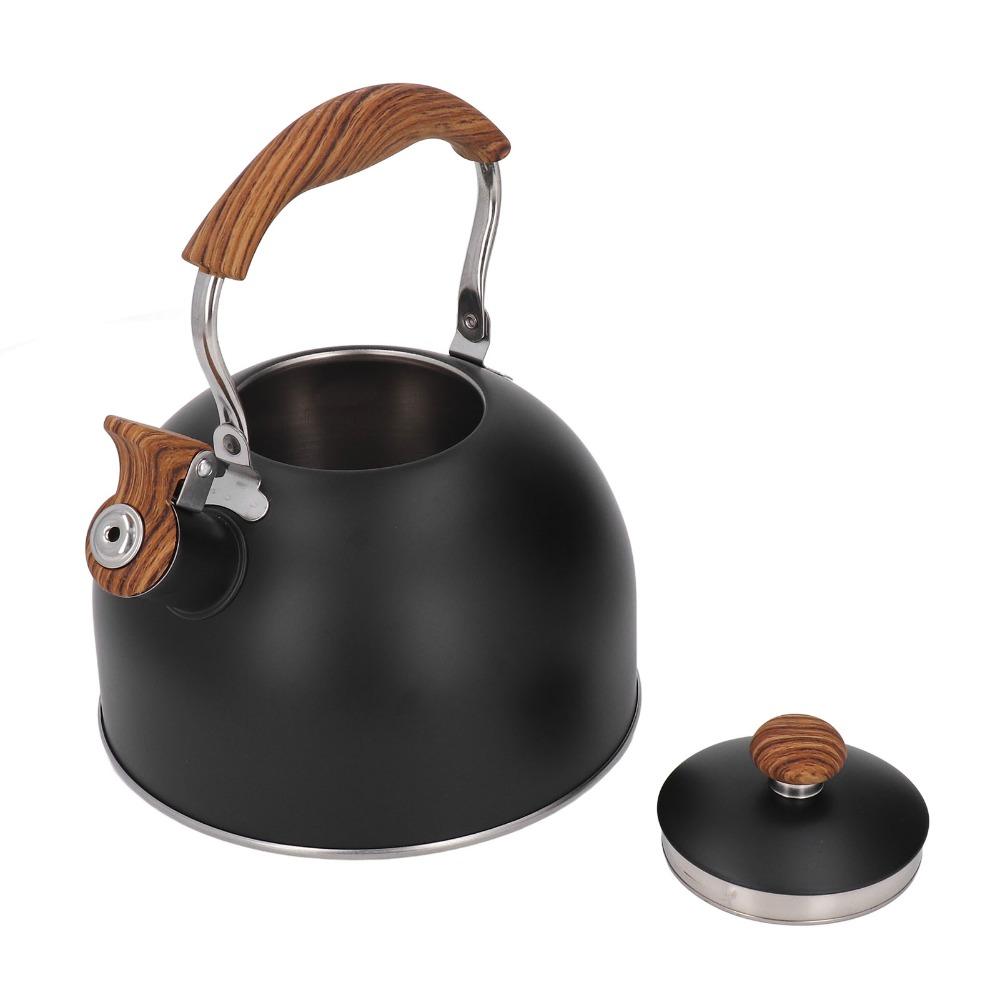 2.5L Capacity Stainless Steel Kettle Folding Handle Whistling Tea Pot  Coffee Making