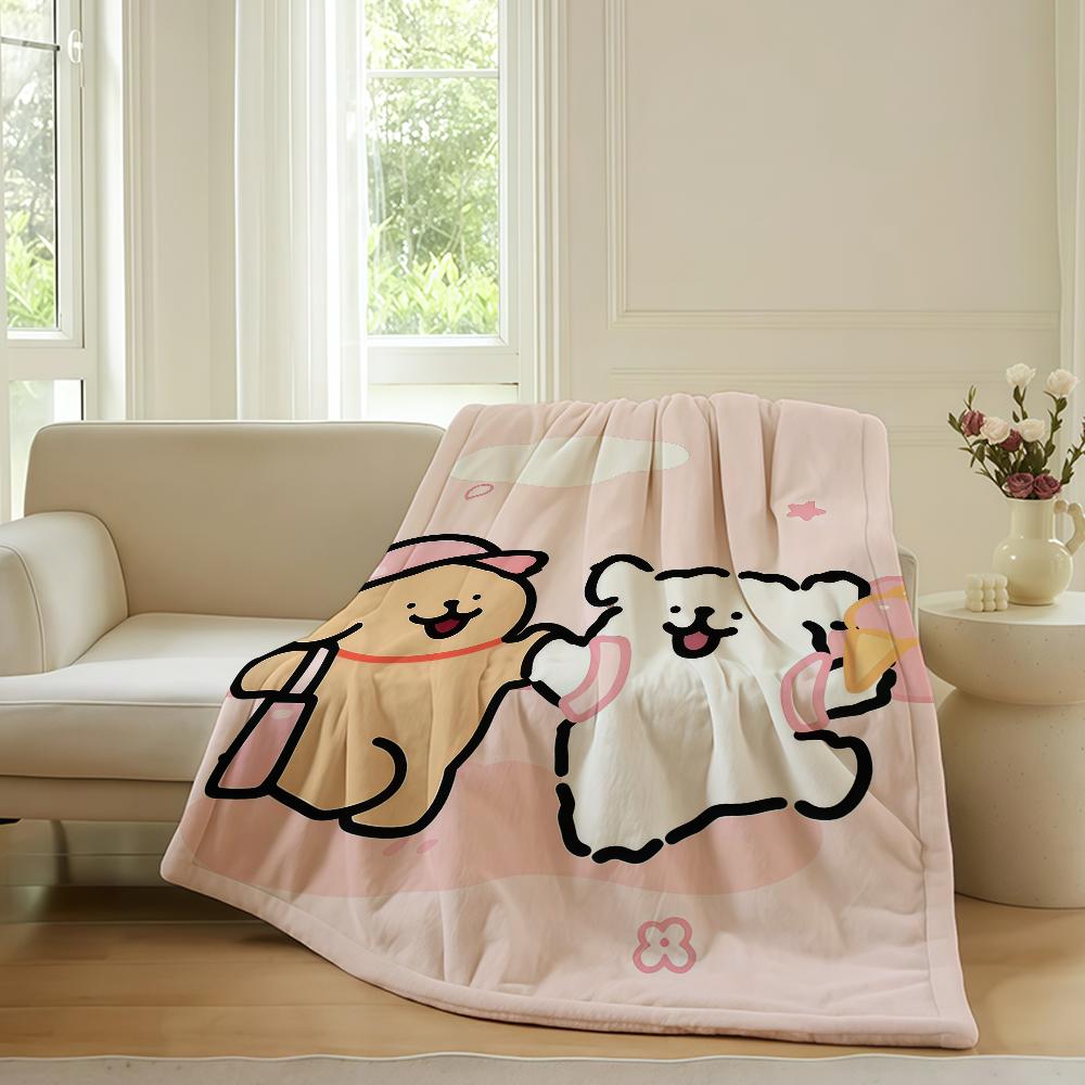 Cartoon cute Maltese Blanket For Sofa Office Bed Plane Travel Sleep Read Relax Camping Soft And Warm