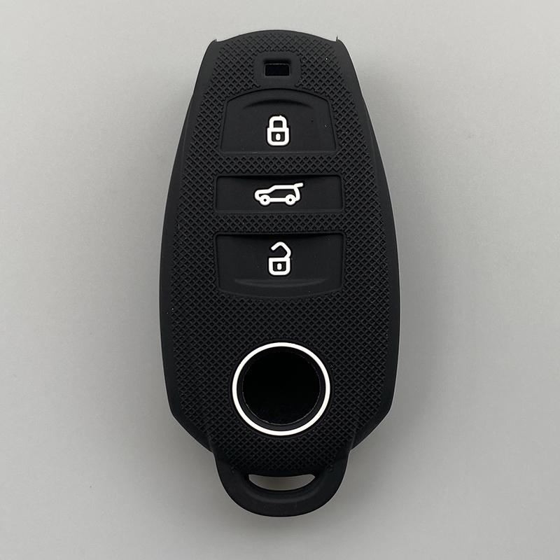

Silicone Car Key Cover Case shell for vw volkswagen tiguan touareg eHybrid key holder protection cover чорний