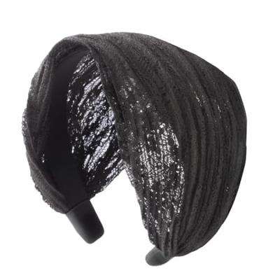 MEIDAI Comfortable Wide Hair Comfortable Ribbon Conceals Gray Hair and Elegant and Cute Headband Lace Headband, Turban, Scarf, Hairband, Accessory,