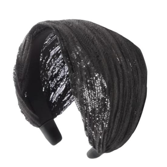 

MEIDAI Удобная широкая повязка для волос Удобная лента скрывает седину и Элегантная и милая повязка на голову Кружевная повязка на голову, Тюрбан, Шарф, Повязка на голову, Аксессуар, чёрный