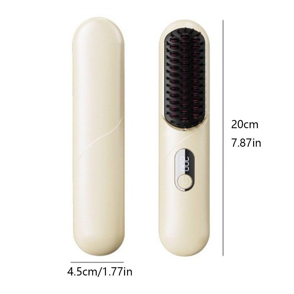 Curly/straight Hair Dual Use Electric Straightening Comb Ion Thermal Comb  for Smoother Hair