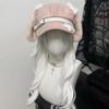Grey Puppy Ear Hat Subculture Beret Cute Personality House Culture