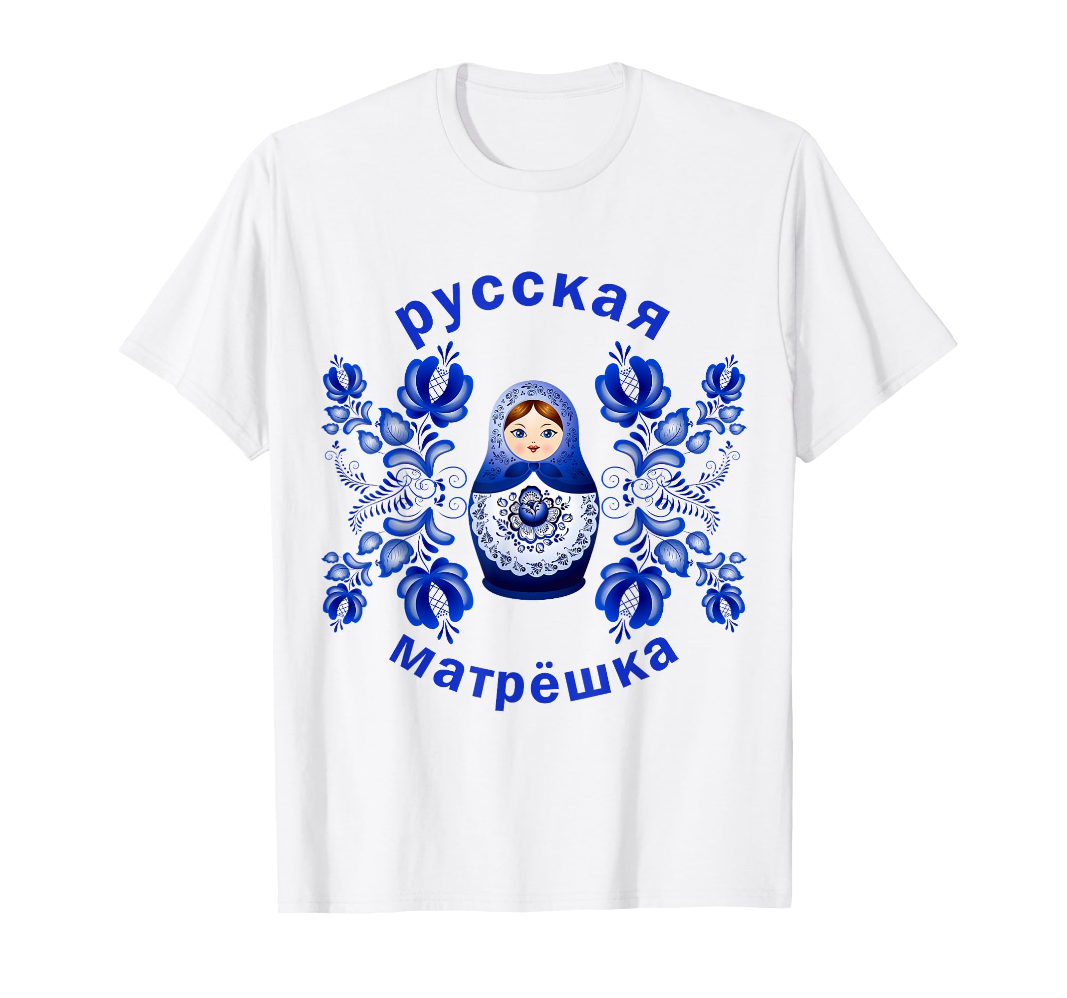 Футболка с изображением матрешки и Советского Союза
