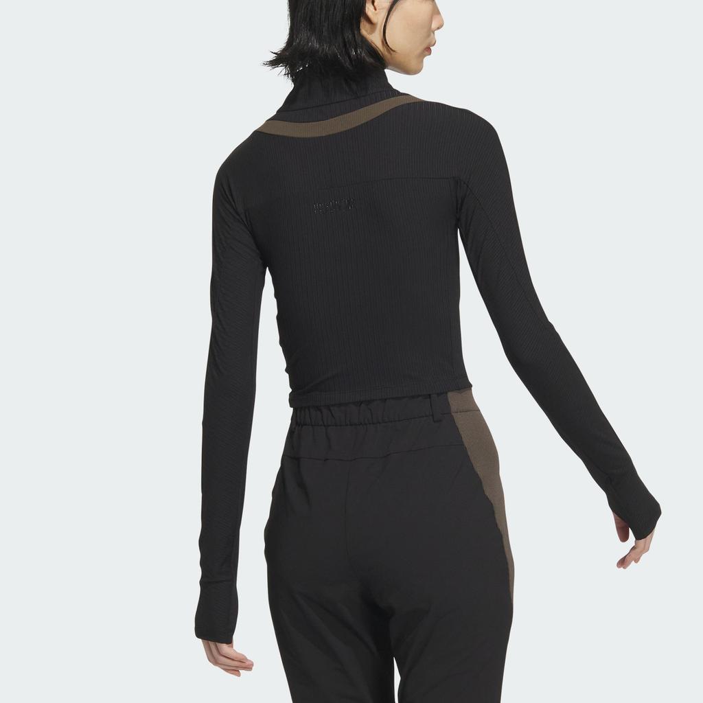 Adidas Future Style Pre Series Slim Fit Long Sleeve T-Shirt Women Tops Black JM2452