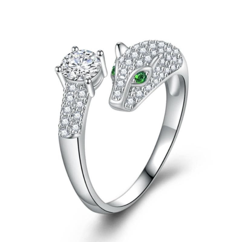 Lindon Classic Copper Alloy Zircon Ring Ladies Jewelry Wedding Promise Party Gift