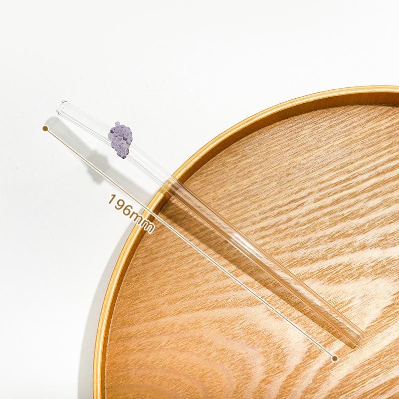 Flexible Glass Straw Set, Includes Cleaning Brush, Ideal For Milkshakes & Sodas, Perfect Gift For Birthdays & Weddings