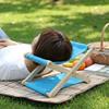 Compact Folding Wooden Beach Pillow UV Resistant Canvas Lounge Headrest For Sleeping Picnic