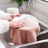 Home Soft Fluffy Towels Coral Fleece Cleaning Cloth Kitchen Dish Towels Water Absorbent Fast Drying Multipurpose Soft Towels