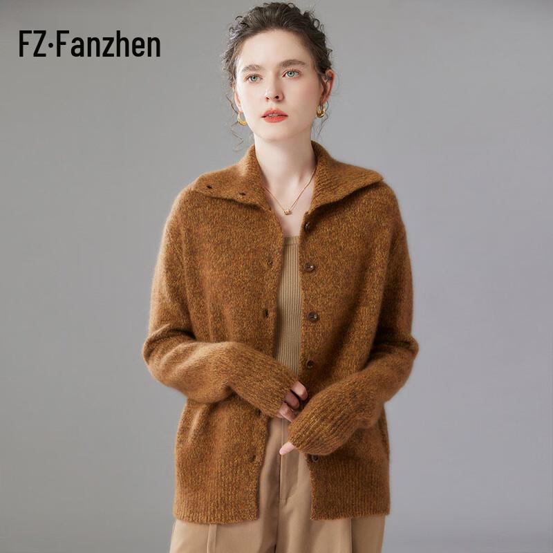 Fanzhen Women's Thick Cashmere Cardigan