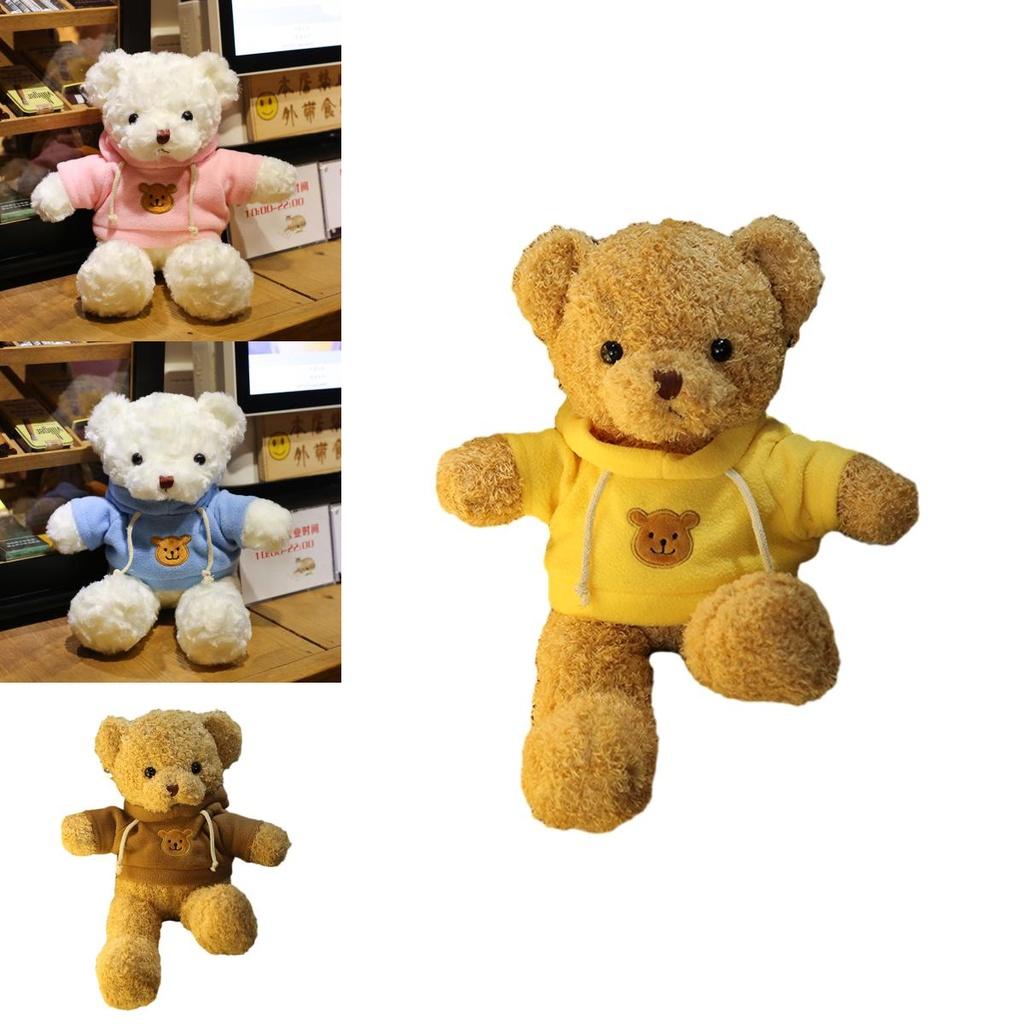 Teddy Bear Stuffed Animal 38cm Brown/nude/pink/white Multiple Sweater Options High-quality Pp Cotton Filling