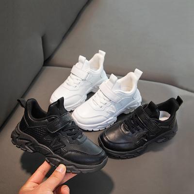 Children's New Leather Sneakers Spring Summer Autumn Boys and Girls Dad Shoes Trendy Casual White Sneakers Versatile