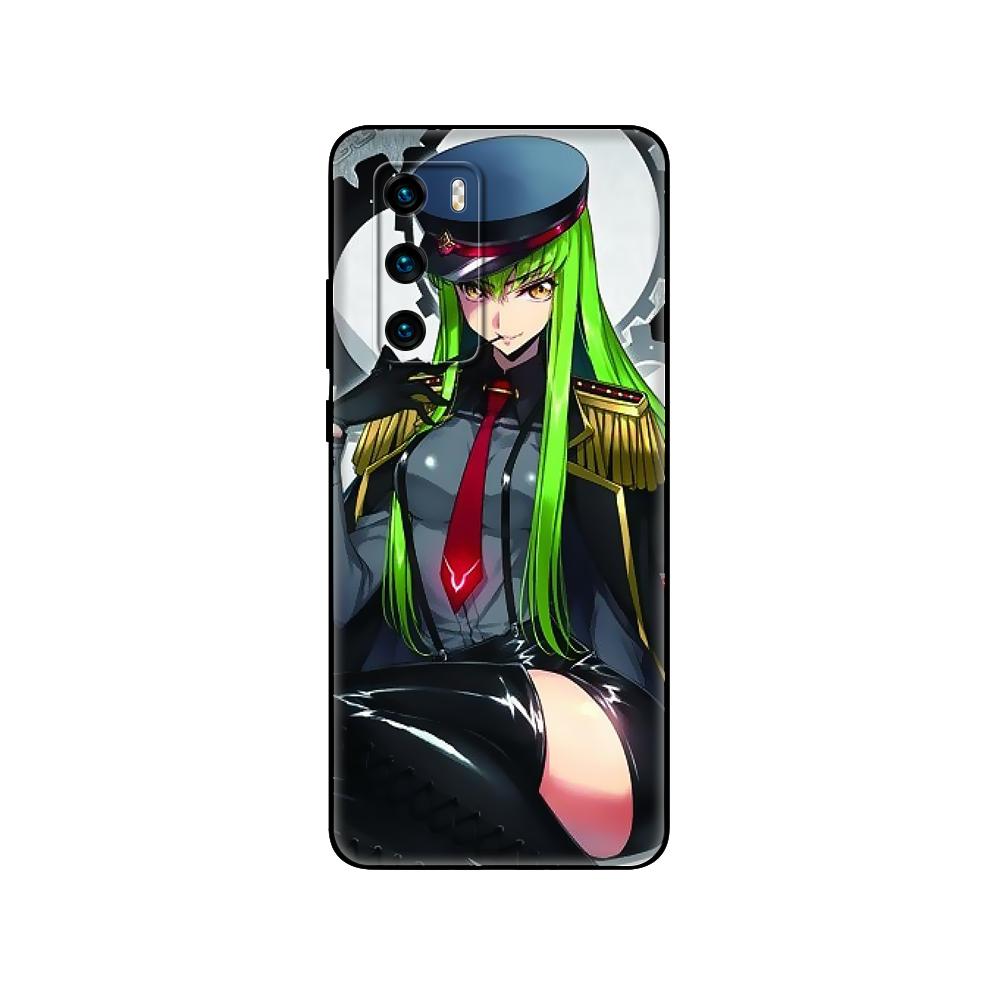 Schwarze TPU-Hülle für Huawei P30 Lite P30 Pro P40 Hülle für Huawei P40 LITE E P Smart 2020 Hülle Cover Japanischer Anime Code Geass