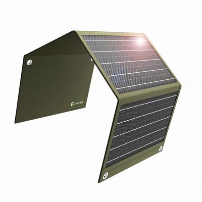 GOODGOODS Solarpanel, faltbar, klein, 30 W, Solarladegerät für den Außenbereich, USB-Ausgang, tragbares Netzteil, Ladegerät für Smartphone, Tablet, Bergsteigen