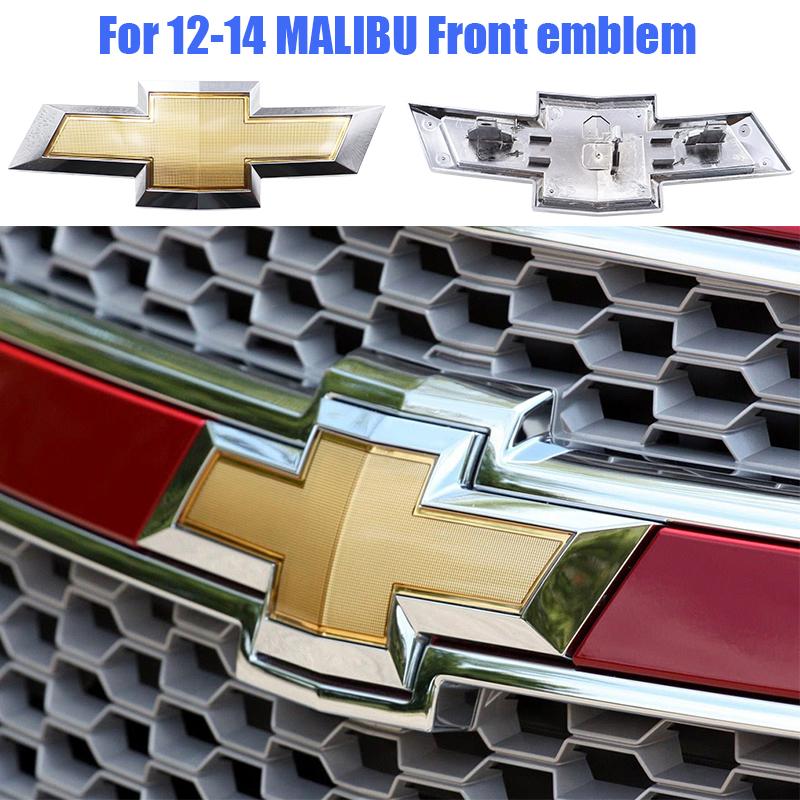 1pcs 25.3cm 3D ABS Car Front logo Car Front grill Emblem front hood sticker styling Accessories For Chevrolet 12-14 MALIBU