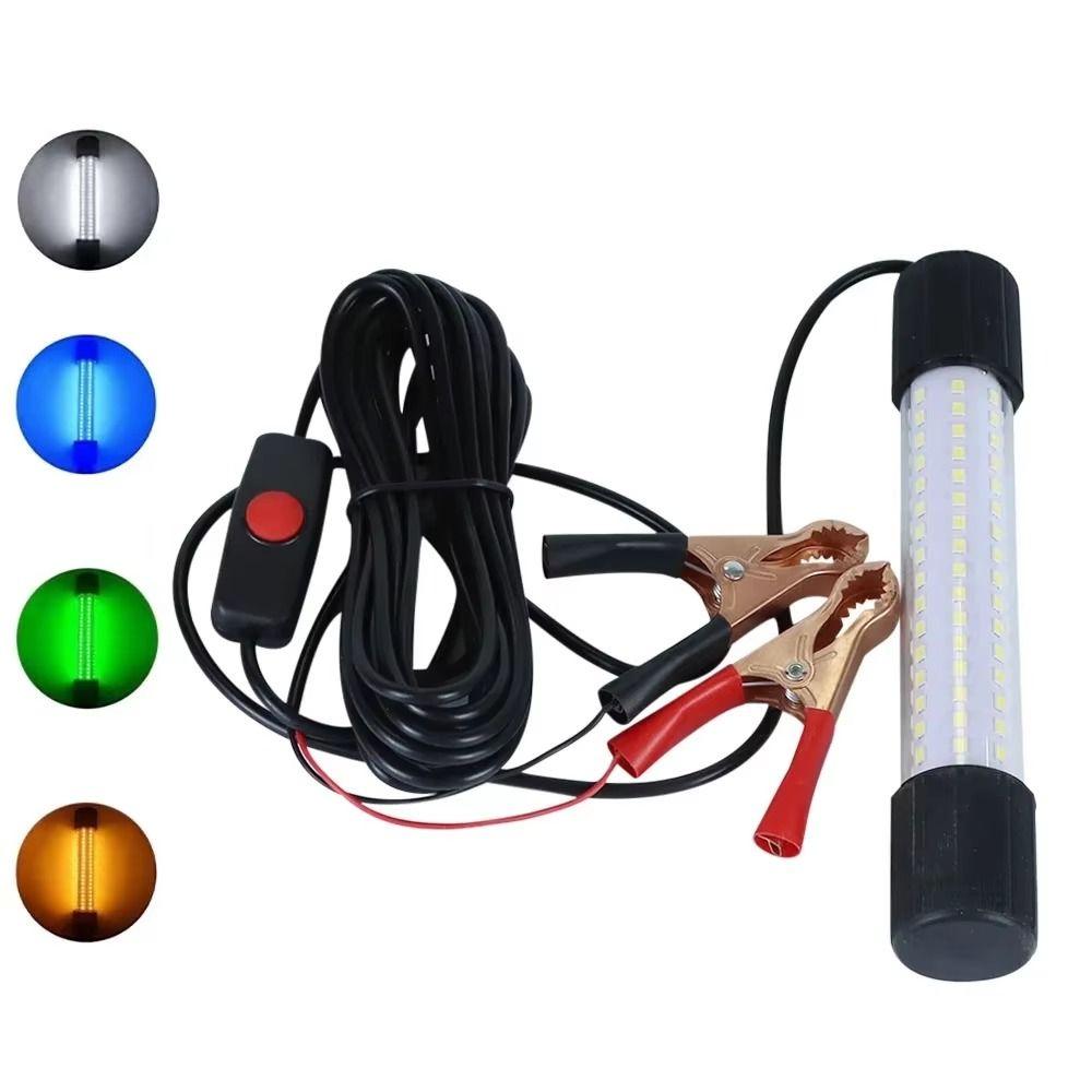 Waterproof 12V Fishing Light 126LEDs Lures Finder Lamp LED Underwater Light  Boat Outdoor