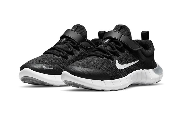 Nike Free RN Cushioning Low Top Kids' Running Shoes Black White Children Aged 3 7 Years Old CZ3996-001
