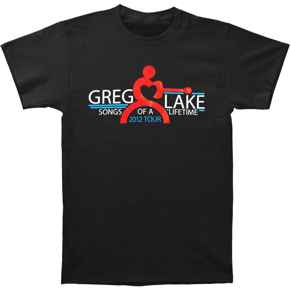 Men s Emerson Lake & Palmer Greg Lake Songs Of A Lifetime T-shirt Small Black 4XL