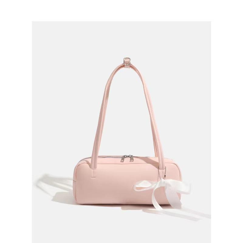 Niche Handbag, Women s New Style Pillow Bag, High-end Single Shoulder Bag, Commuting Handbag, Casual Armpit Bag розовый
